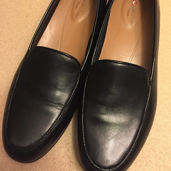 clarks black loafers